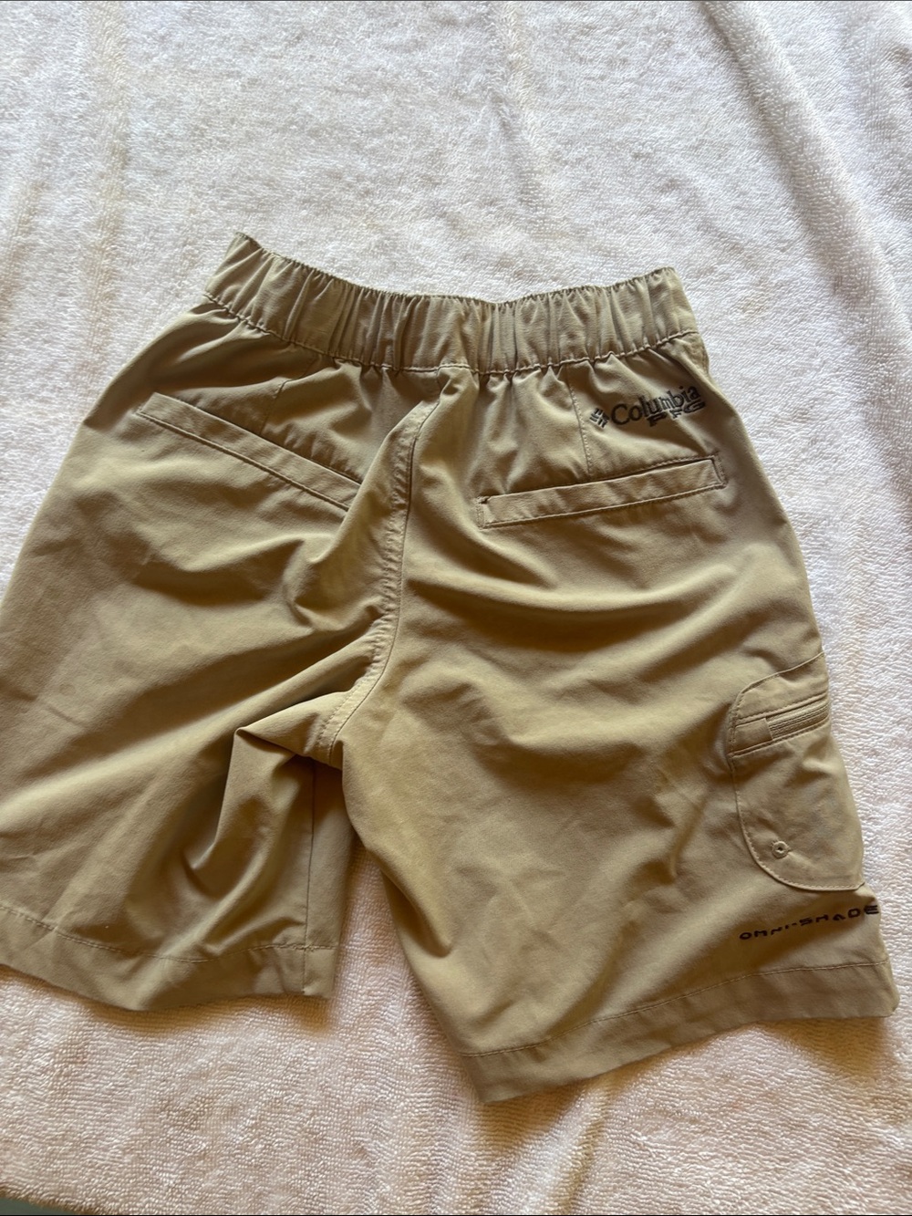 Columbia Kids Olive Green Elastic-Waist Cargo Shorts